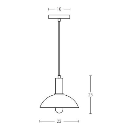 Zambelis 180052 - Pendel 1xE27/40W/230V sort