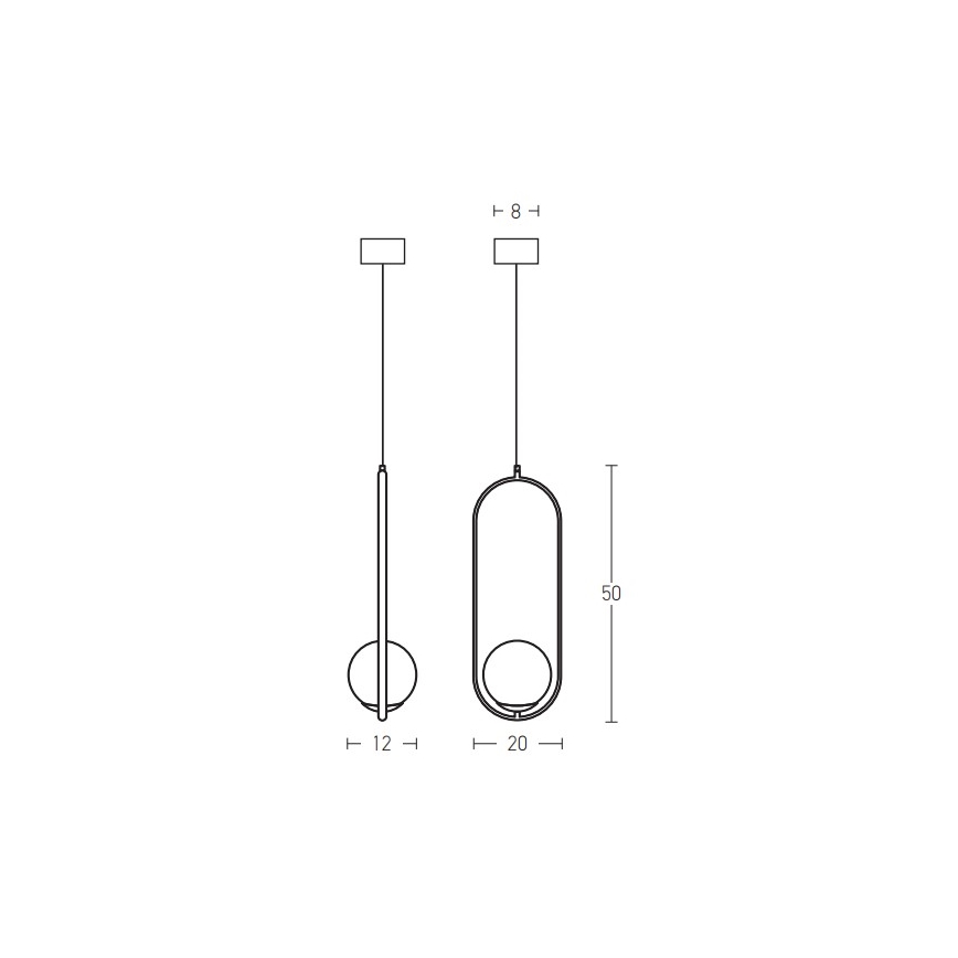 Zambelis 18142-BR - Pendel 1xG9/9W/230V