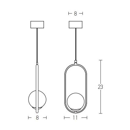 Zambelis 18143 - Pendel 1xG9/25W/230V