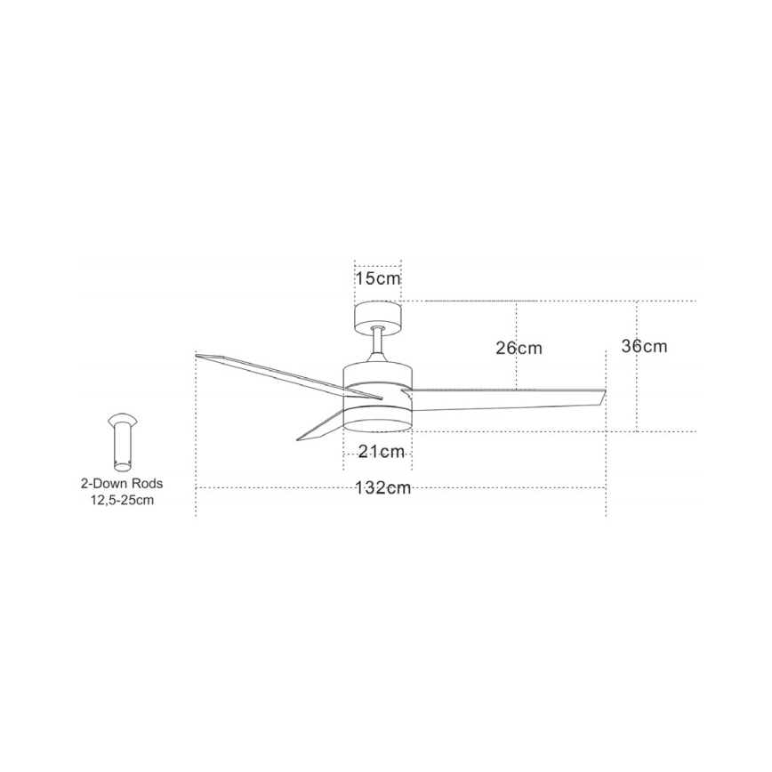 Zambelis 19134 - LED loftventilator LED/15W/230V 3000/4000/6000K mat krom + fjernbetjening