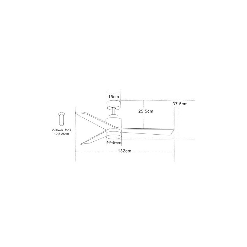 Zambelis 19135 - LED loftventilator LED/15W/230V 3000/4000/6000K + fjernbetjening