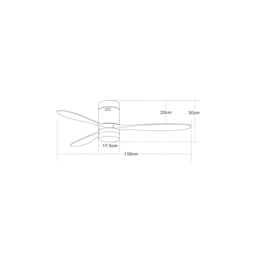 Zambelis 19144 - LED loftventilator LED/15W/230V 3000/4000/6000 kirsebær + fjernbetjening