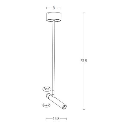 Zambelis 1920 - LED pendel LED/4,2W/230V hvid