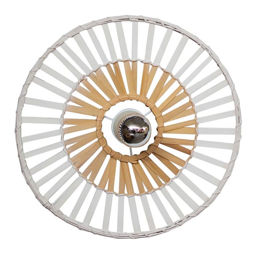 Zambelis 19251 - Væglampe 1xE27/40W/230V bambus/beige