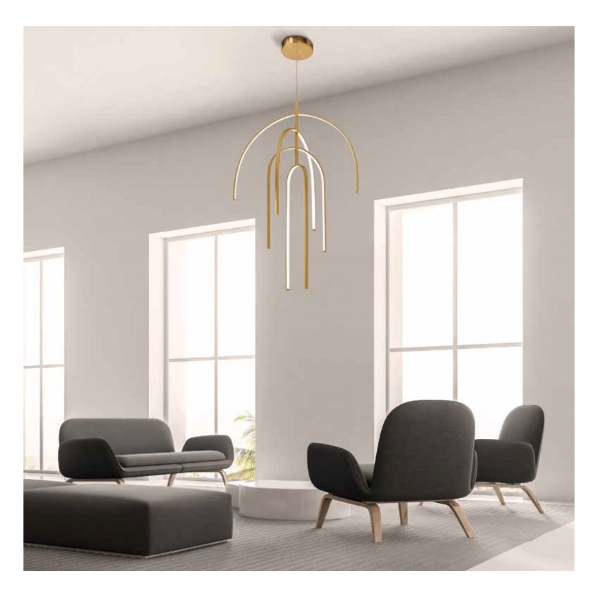 Zambelis 1933 - LED pendel dæmpbar LED/96W/230V guldfarvet