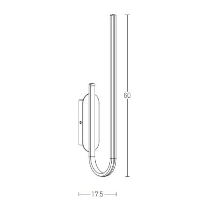 Zambelis 1935 - LED vægspot dæmpbar LED/18W/230V guldfarvet