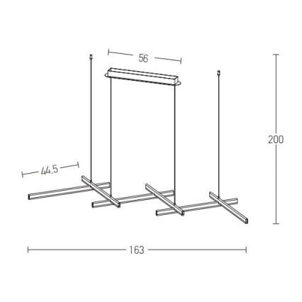 Zambelis 1948 - LED pendel dæmpbar LED/85W/230V sort