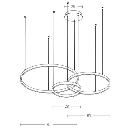 Zambelis 1956-D - LED pendel dæmpbar LED/136W/230V