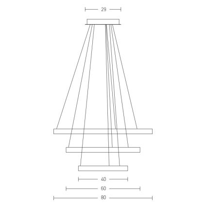 Zambelis 2009 - LED pendel dæmpbar LED/112W/230V guldfarvet