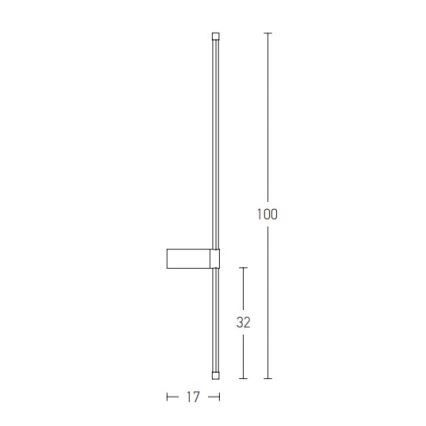 Zambelis 20116 - LED væglampe LED/20W/230V sort