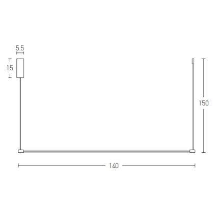 Zambelis 20119 - LED pendel LED/20W/230V sort