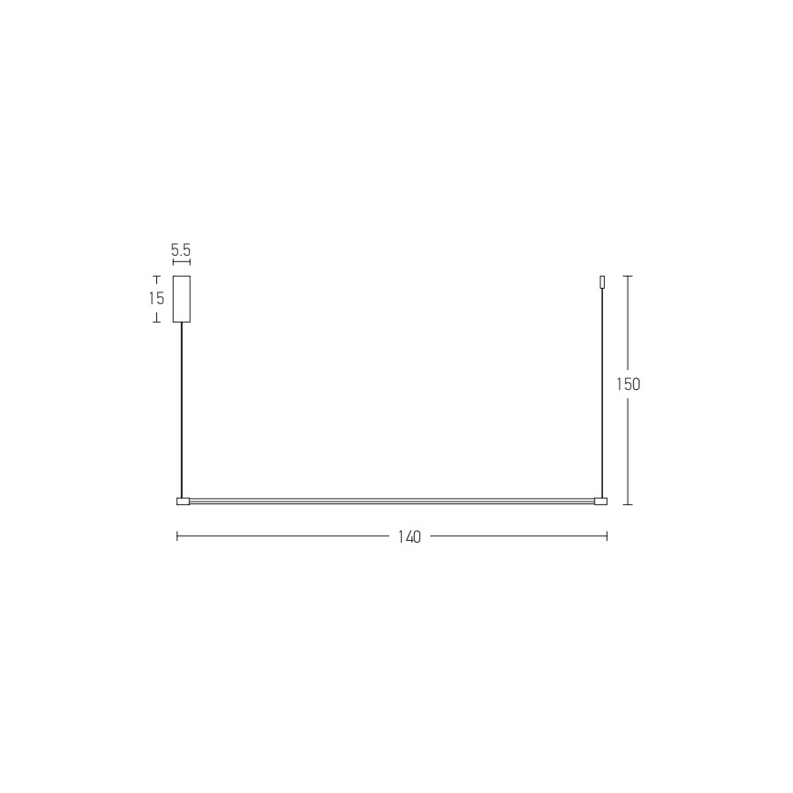 Zambelis 20119 - LED pendel LED/20W/230V sort