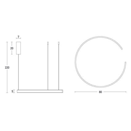 Zambelis 2012 - LED pendel dæmpbar LED/40W/230V guldfarvet