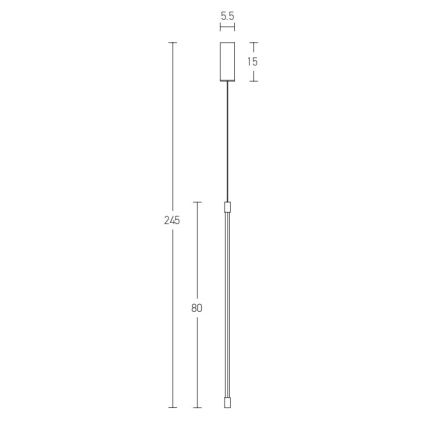 Zambelis 20121 - LED pendel LED/12W/230V sort