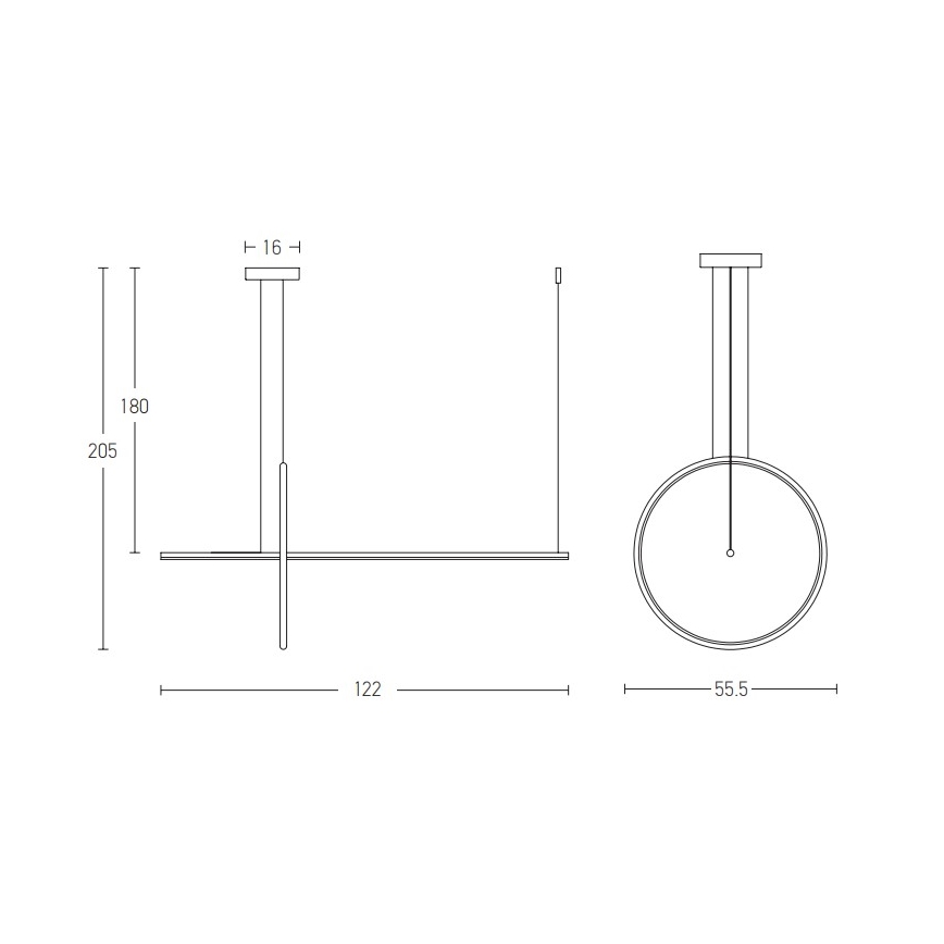 Zambelis 20128 - LED dæmpbar loftlampe på wire LED/48W/230V