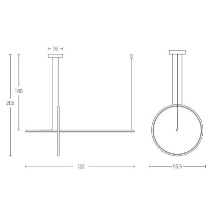 Zambelis 20128 - LED pendel dæmpbar LED/48W/230V