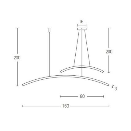 Zambelis 20129 - LED pendel dæmpbar LED/48W/230V hvid