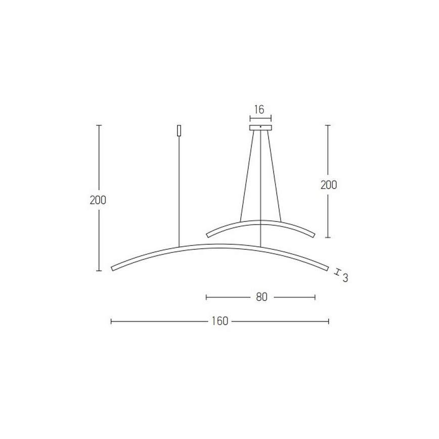 Zambelis 20129 - LED pendel dæmpbar LED/48W/230V hvid