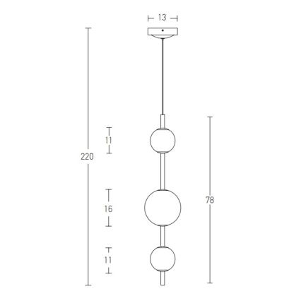 Zambelis 20132 - LED pendel LED/12W/230V