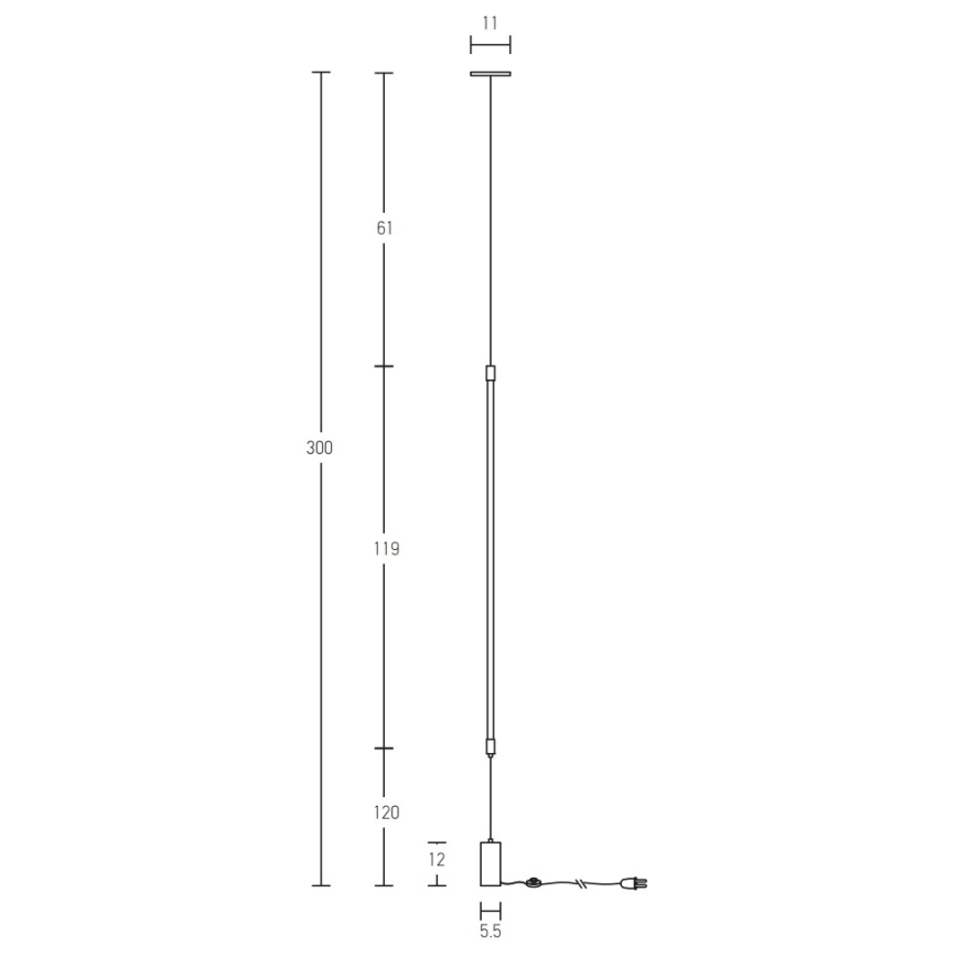Zambelis 20184 - LED gulvlampe LED/22W/230V