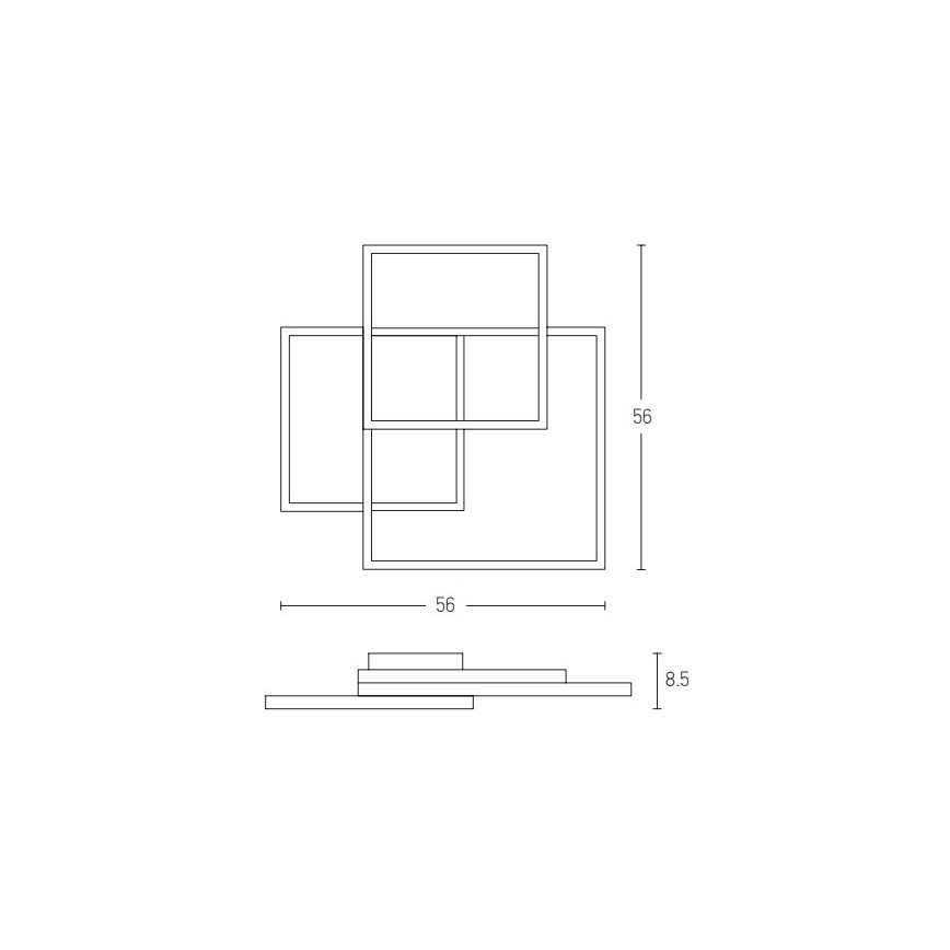 Zambelis 2023 - LED loftlampe dæmpbar LED/42W/230V sort