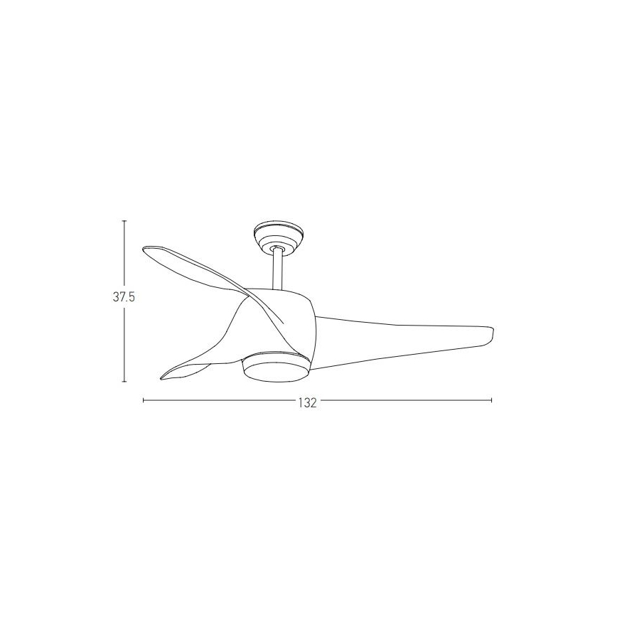 Zambelis 20256 - LED loftventilator LED/15W/230V 3000/4000/6000 kirsebær + fjernbetjening