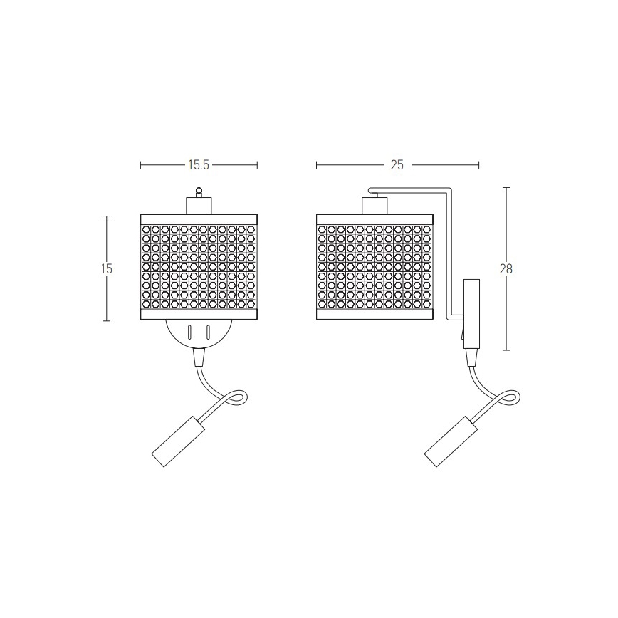 Zambelis 20355 - LED væglampe 1xE27/40W + LED/3W/230V Rattan