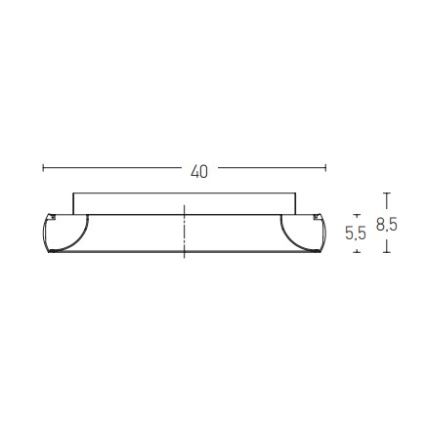 Zambelis 2040 - LED loftlampe dæmpbar LED/30W/230V diameter 40 cm sort