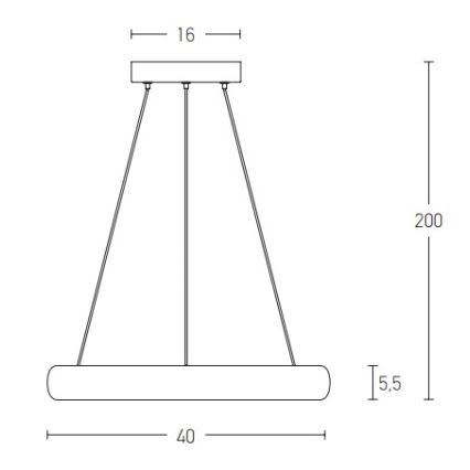 Zambelis 2046 - LED pendel dæmpbar LED/30W/230V diameter 40 cm guldfarvet