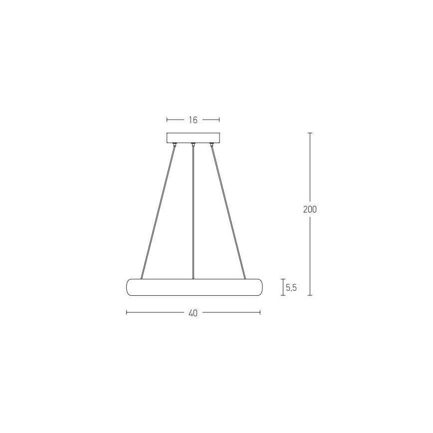 Zambelis 2047 - LED pendel dæmpbar LED/30W/230V diameter 40 cm brun