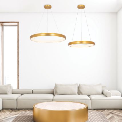 Zambelis 2054 - LED pendel dæmpbar LED/50W/230V diameter 60 cm guldfarvet