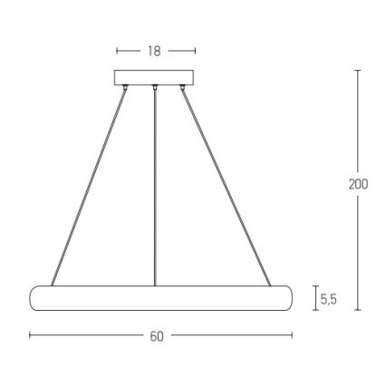 Zambelis 2054 - LED pendel dæmpbar LED/50W/230V diameter 60 cm guldfarvet