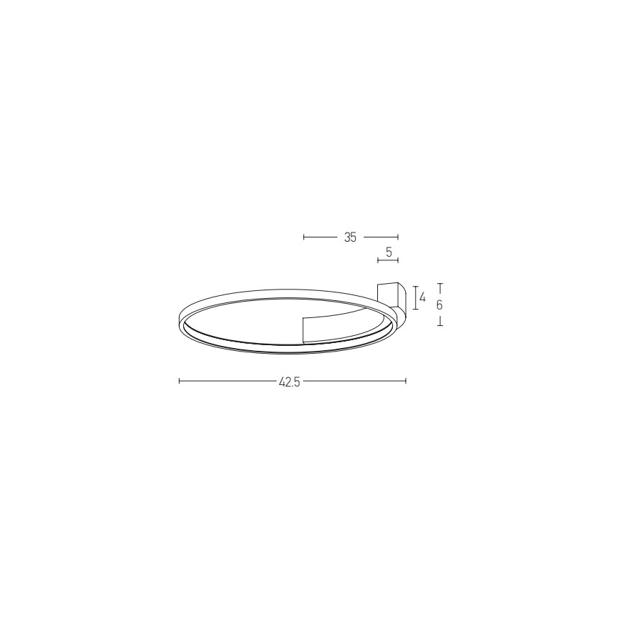 Zambelis 2074 - LED væglampe LED/25W/230V diameter 42,5 cm sort