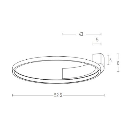 Zambelis 2077 - LED væglampe LED/31W/230V diameter 52,5 cm hvid