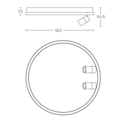 Zambelis 22014 - LED loftlampe dæmpbar LED/71W/230V sort