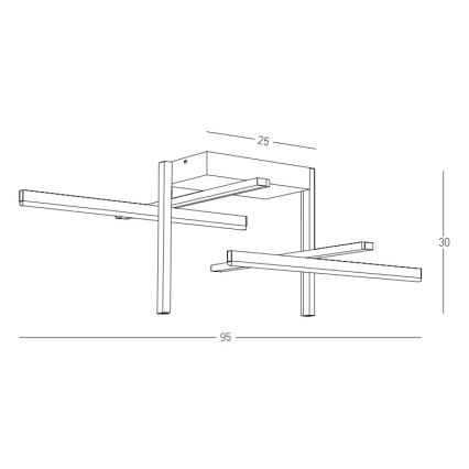 Zambelis 22026 - LED loftlampe dæmpbar LED/46W/230V guldfarvet