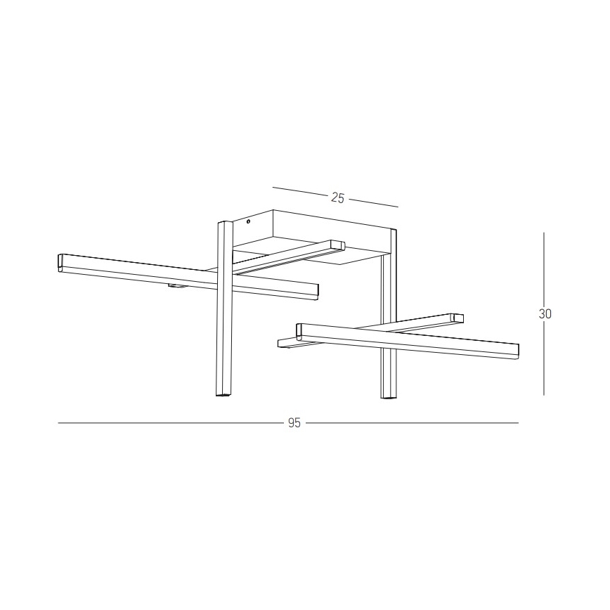 Zambelis 22027 - LED loftlampe dæmpbar LED/46W/230V sort