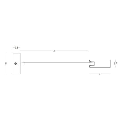 Zambelis 22049 - LED væglampe LED/3W/230V CRI90 sort