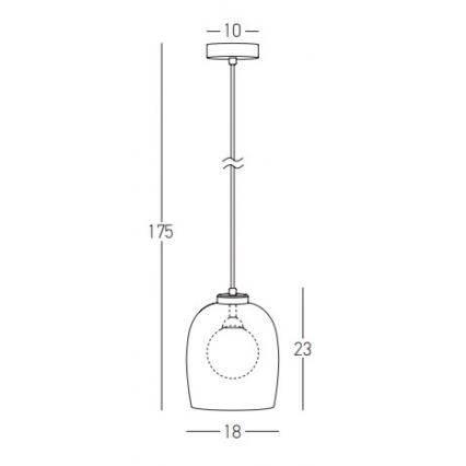 Zambelis 22051 - Pendel med wireophæng 1xG9/5W/230V, Ø 18 cm, sort