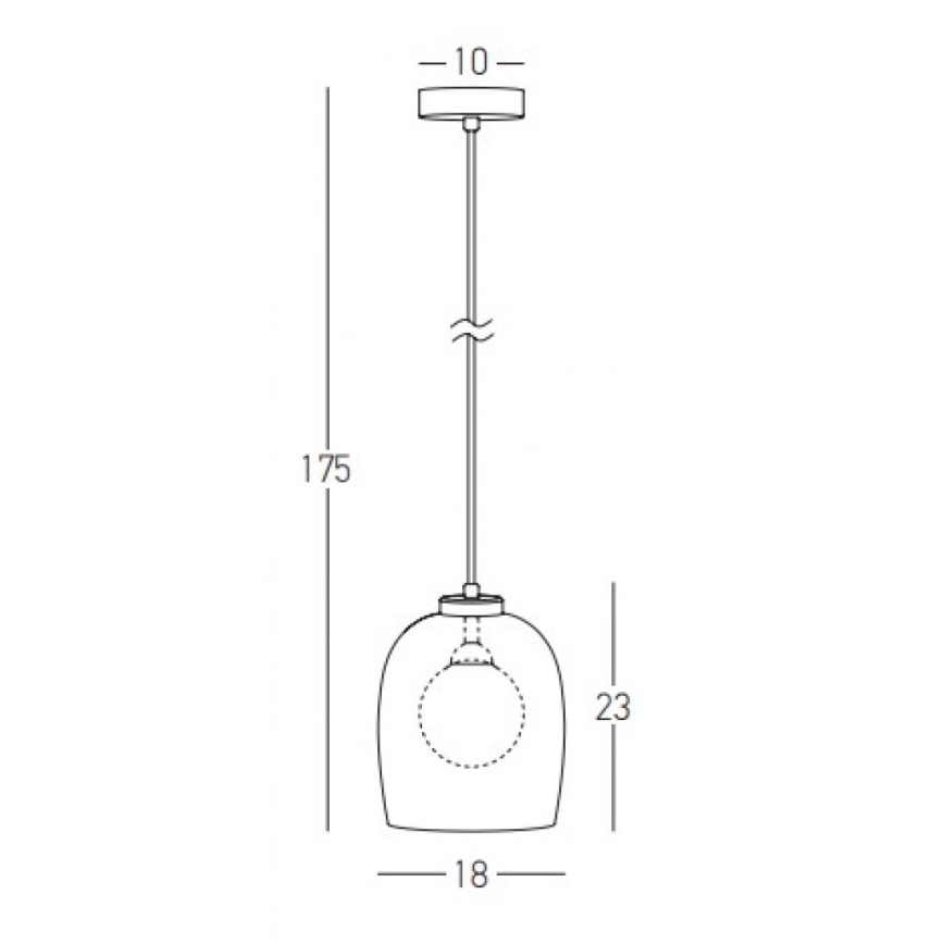 Zambelis 22051 - Pendel med wireophæng 1xG9/5W/230V, Ø 18 cm, sort