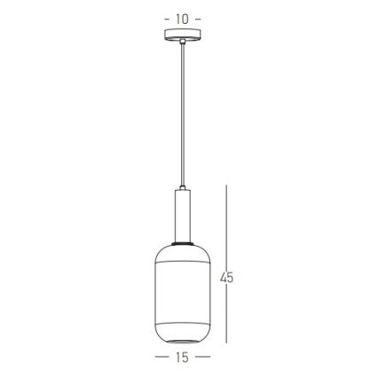 Zambelis 22070 - Pendel 1xE27/40W/230V diameter 15 cm guldfarvet