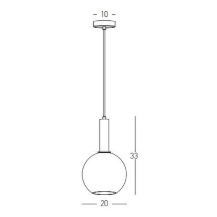 Zambelis 22071 - Pendel 1xE27/40W/230V diameter 20 cm guldfarvet
