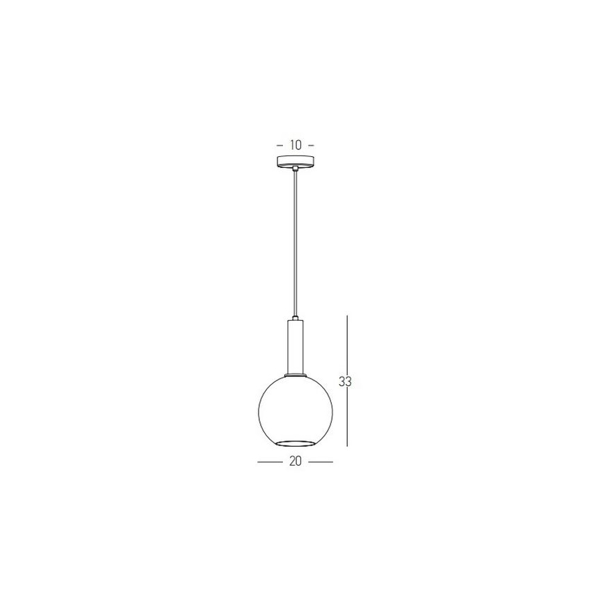 Zambelis 22071 - Pendel 1xE27/40W/230V diameter 20 cm guldfarvet