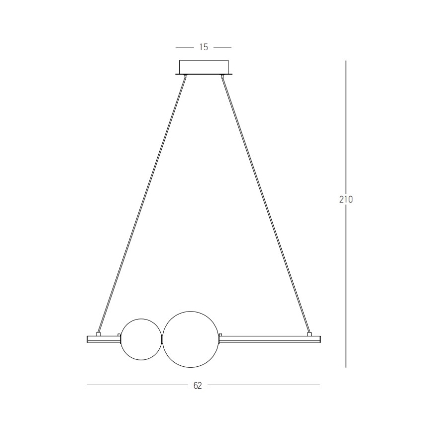 Zambelis 22108 - LED pendel dæmpbar LED/11W/230V guldfarvet