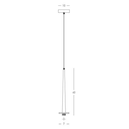 Zambelis 22110 - LED pendel LED/3W/230V CRI90 sort