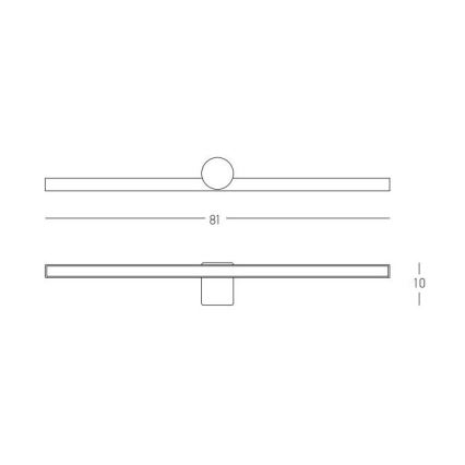 Zambelis 22125 - LED spejllampe til badeværelse LED/17W/230V 81 cm IP54