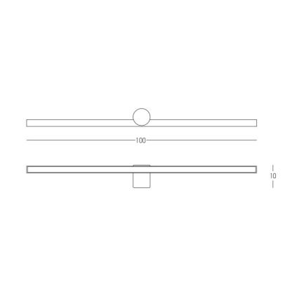 Zambelis 22126 - LED spejllampe til badeværelse LED/21W/230V 100 cm IP54