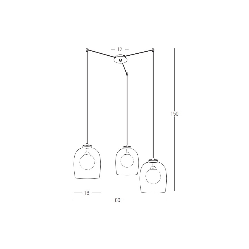 Zambelis 22145 - Pendel 3xG9/5W/230V edderkop sort
