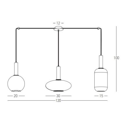 Zambelis 22151 - Pendel 3xE27/40W/230V edderkop guldfarvet