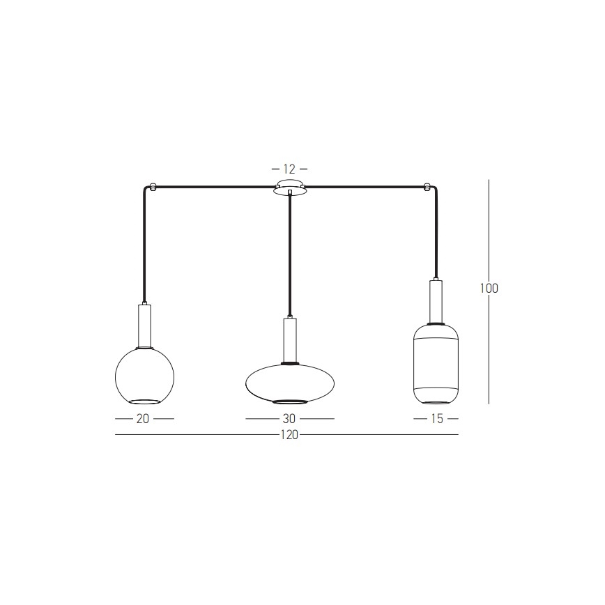 Zambelis 22151 - Pendel 3xE27/40W/230V edderkop guldfarvet